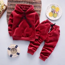 Children Clothing 2018 Winter Girls Clothes Hoodies+Pants Outfit Kids Boys velvet warm plus thick Suit For Girls Clothing Sets kid clothes sets children winter autumn tracksuit thick jacket hoodie pants for boys girls warm suit set in stock