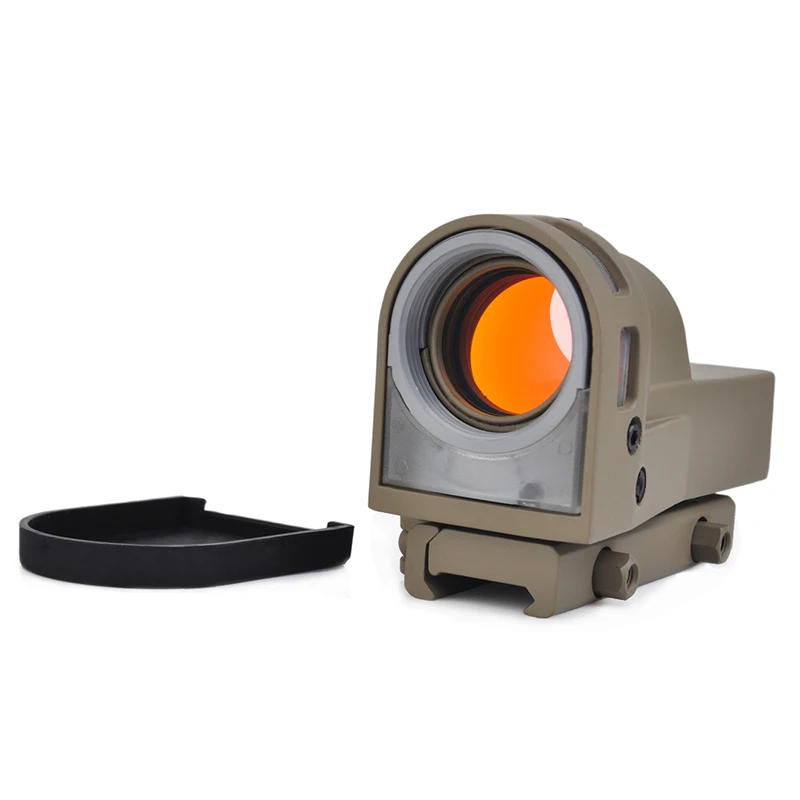 SEIGNEER прицеливание Red Dot Riflescope M21 самоподсвечивающийся рефлекторный прицел QD Крепление Оптика прицел с killflash для винтовки страйкбол - Цвет: Коричневый