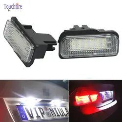 2шт 18SMD светодиодный номер номерного знака canbus без ошибок для Benz W203 (5D) Wanon/W211/W219 светодиодный номер лампы автомобиля-Стайлинг белый