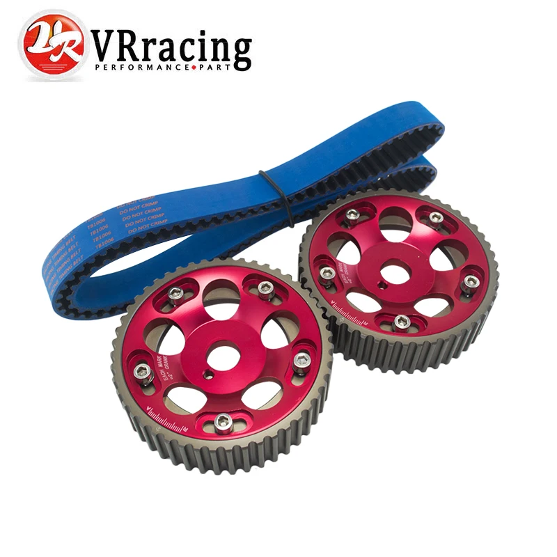  VR RACING - HNBR Racing Timing Belt BLUE + Aluminum Cam Gear Red FOR 2JZ-GE and 2JZ-GTE Supra GS300