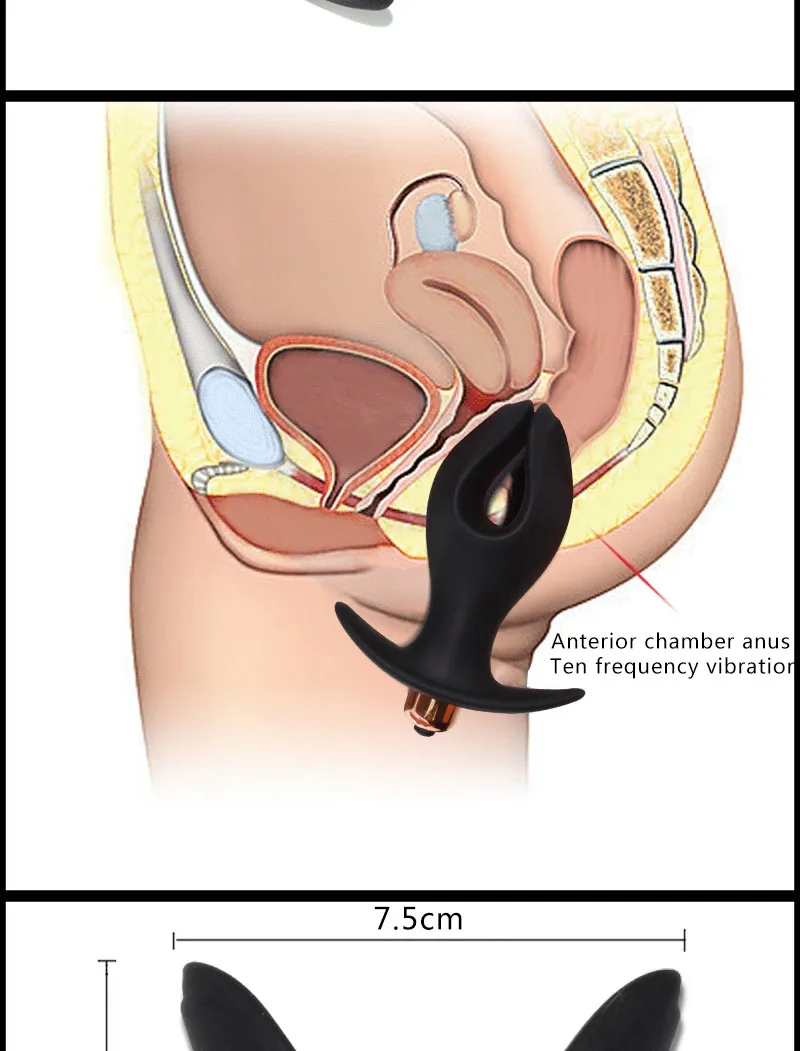 Black wolf electric new soft silicone anal plug SM sex toys open ass plug mirror prostate prosthetic toy Faloimitator female 5