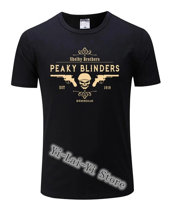 Новинка Peaky Blinders Мужская футболка Shelby Brothers новинка круглый вырез короткий рукав