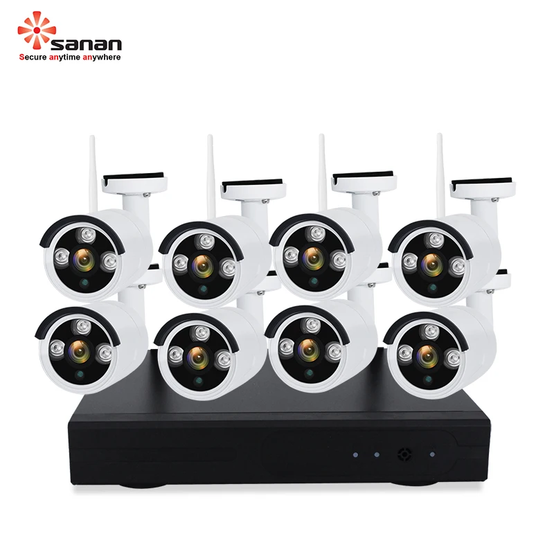 

SANAN 8CH 1080P HDMI NVR Kit Security Camera System 2MP IR Audio Record IP Camera Outdoor Waterproof IP66 Video Surveillance Set
