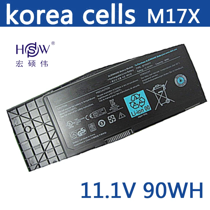 

HSW Laptop Battery For Dell Alienware M17x R3 0C852J 0F310J 312-0944 battery for laptop C852J batteries F310J H134J battery
