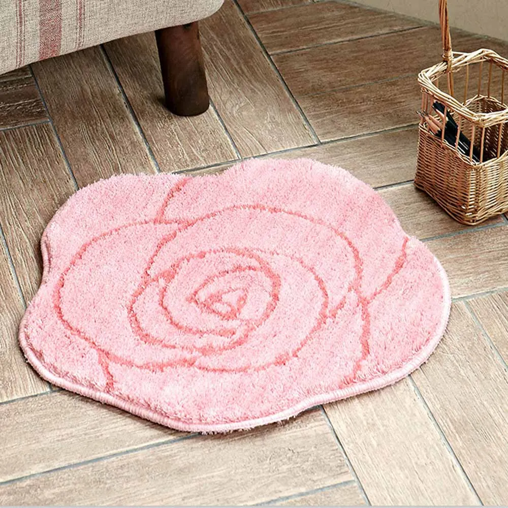 Пасторальный розовый 1 роза/3 розы Форма ковер и ковер для гостиной цветочный Противоскользящий дверной коврик мягкий ворсовый ковер коврик для ванной - Цвет: 1 rose