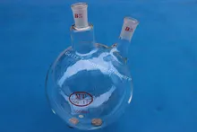 3L (3000ML) 2-neck (two-neck) Round bottom boliing flask ,24/40 , heavy wall (Borosilicate glass 3.3)