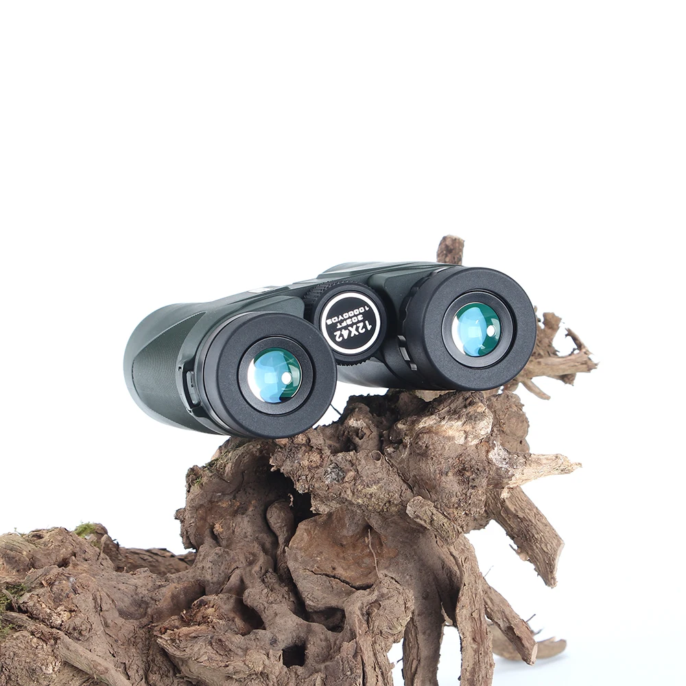 Ohhunt 12X42 бинокль PORRO Bak4 призменный телескоп Мощность зум широкоугольной оптикой