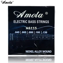 Amola, так электрическая бас-гитара струны AS115 045-130 сплав никеля раны Электрический бас 5 струны 1 комплект