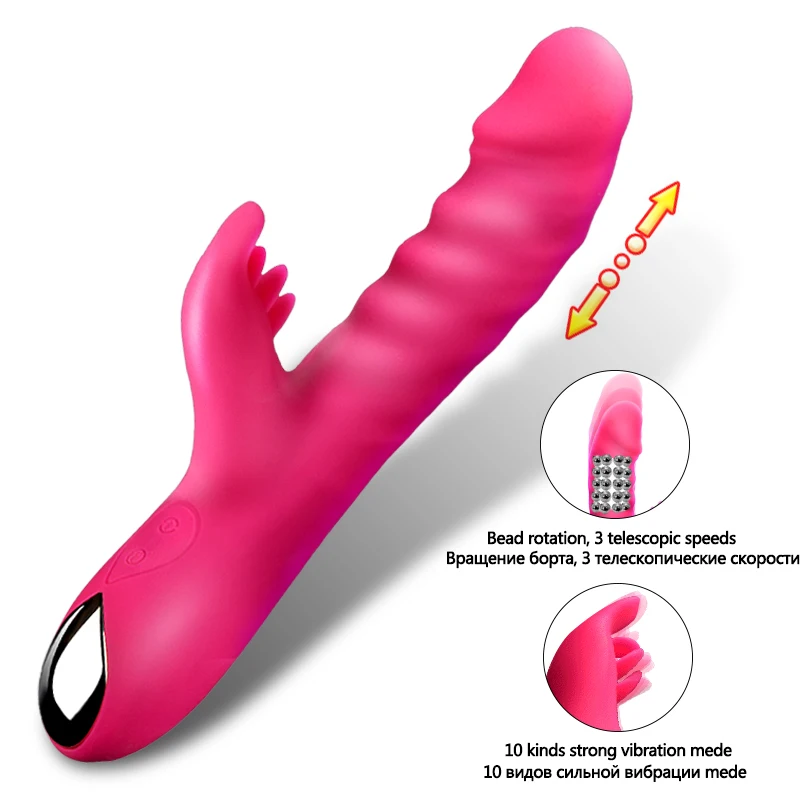  Vibradores de conejo de 10 velocidades para mujeres vibrador de punto G estimulación de clítoris Du