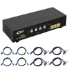 Commutateur double moniteur KVM HDMI 4 ports (affichage exédité), répartiteur KVM HDMI 4 entrées 2 sorties avec sortie Microphone Audio ► Photo 1/6