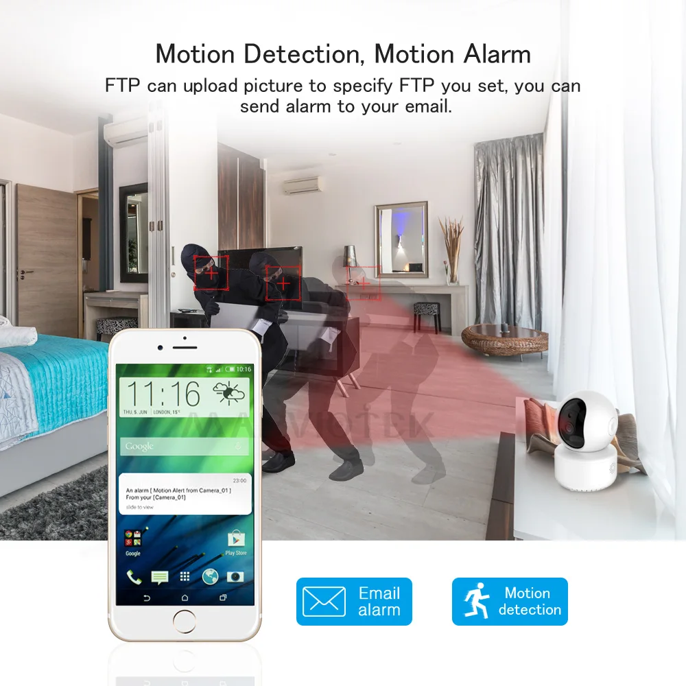 Беспроводная IP камера видеонаблюдения 3 Мп Wi Fi 1080P|Камеры видеонаблюдения| |