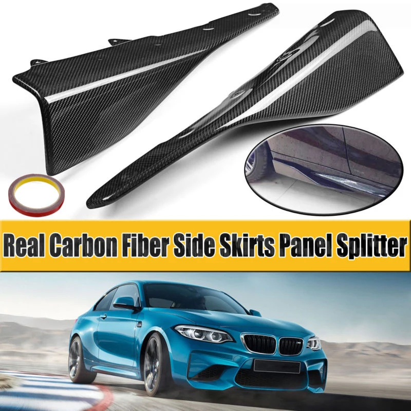 

56.3*12.5cm Carbon Fiber P Style Side Skirts Panel Splitter Lip For BMW F87 M2 2015 Up Car Styling Decoration NEW