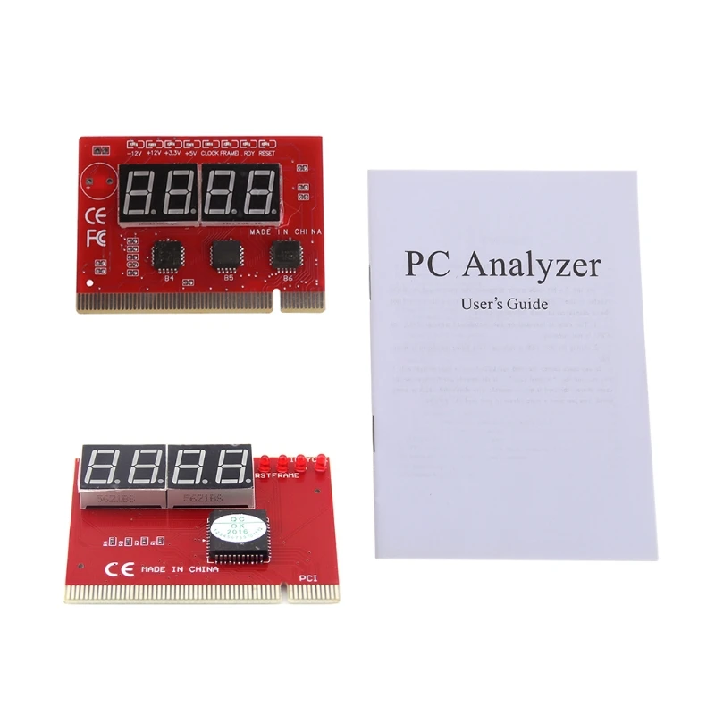 Компьютерный PCI открытка материнская плата светодиодный 4-разрядный диагностический Тесты ПК анализатор - Цвет: Красный