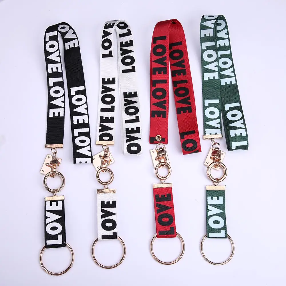 

love word Neck Strap Lanyards for iPhone Samsung Keys ID Card Mobile Phone Strap Hang Rope Phone Charm Badge Holder