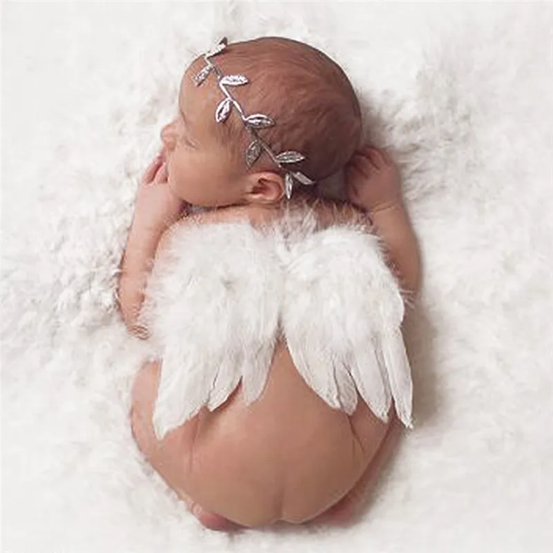 Новорожденные фотографии ангел аксессуары в форме крыльев детские фото реквизит ручной работы костюмы для новорожденных Fotografia костюмы из кроше для малышей