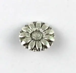

FREE SHIPPING 60pcs Tibetan silver sunflower button beads A15359