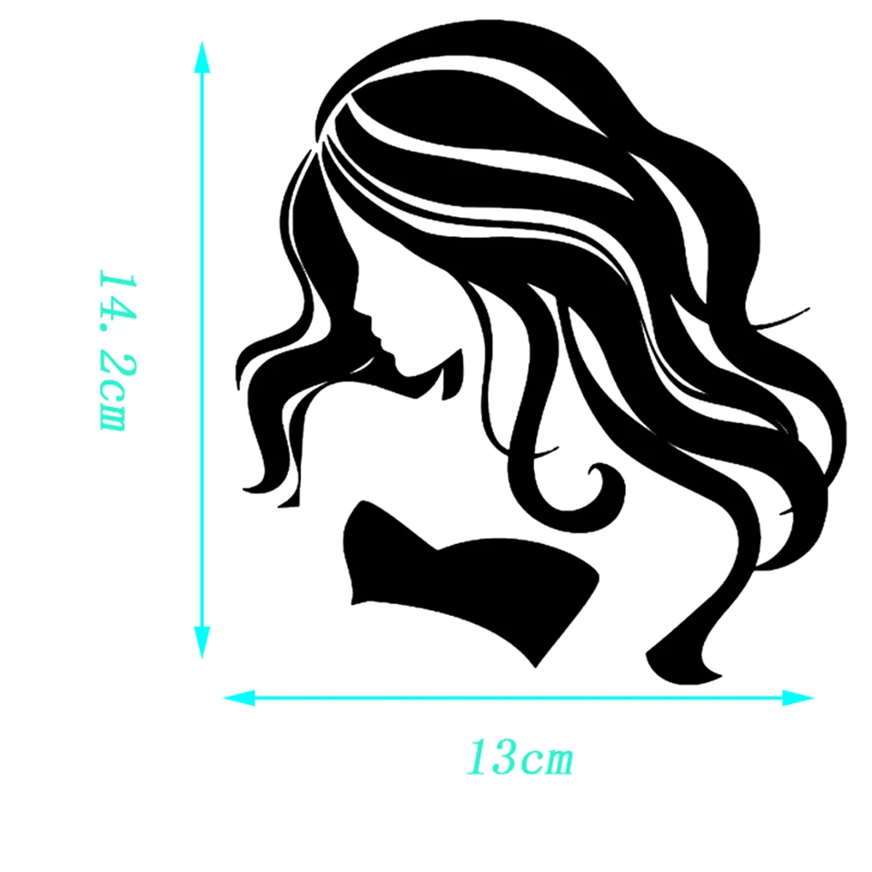 Stylish Sexy Girl Car Sticker Vinyl Decal Car-Styling Fahion Pretty Women Car Motorcycle Wall Window Door Stickers 13cm14 (5)