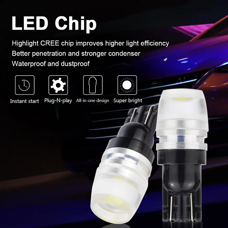 Safego 2 шт. T10 W5W светодиодный лампы 194 168 2825 1 W Светодиодный лампочки 12 V салона