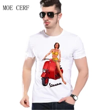 Camiseta clásica de los años 80, camiseta Vintage con estampado de moto Vespa, gran venta 2020, L2-82 de ropa para hombre de manga corta de Italia