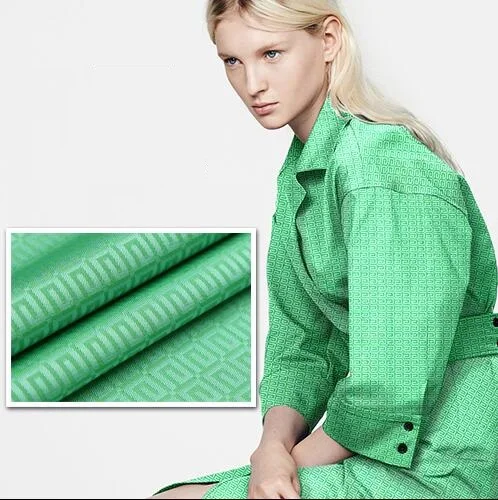 Зеленая яркая жаккардовая простая скатерть модная ткань импортируется из Италии