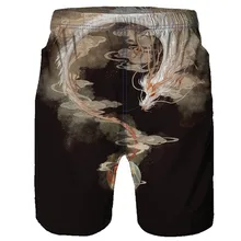 Feitong мужские повседневные 3D шорты с принтом граффити мужские пляжные повседневные короткие брюки мужские спортивные шорты с несколькими карманами# y40