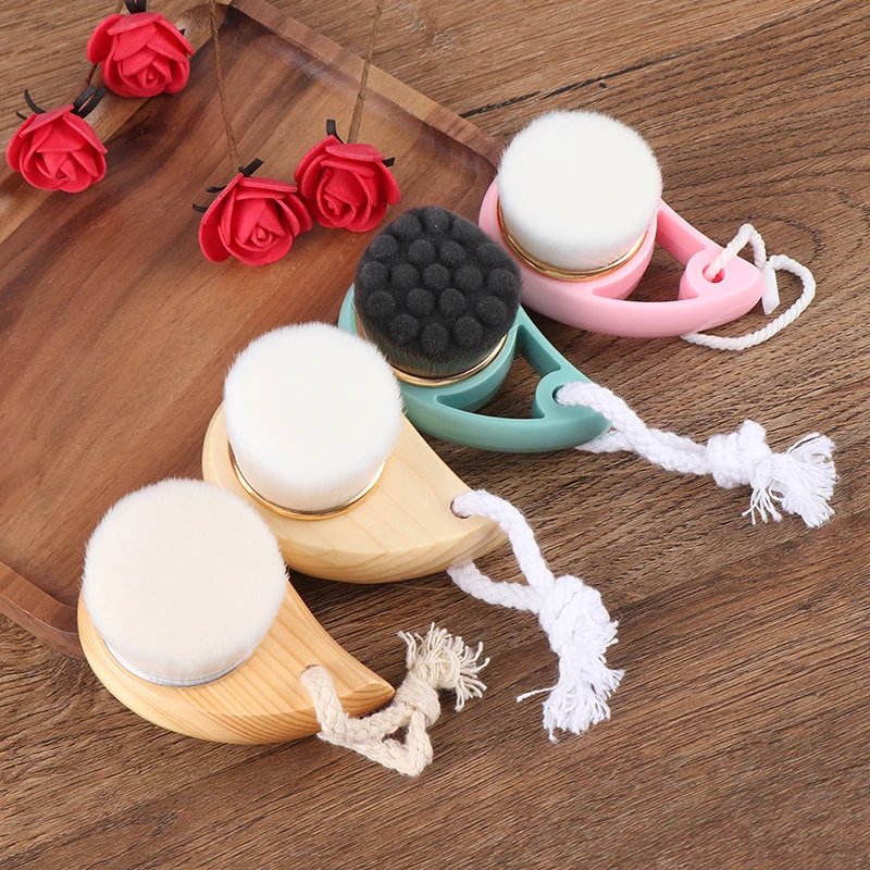 Face Clean Brush Wash Deep Cleansing Soft Fiber Mild Face Cleansing Brush Massager Facial Care Skin Pore Clean Brush