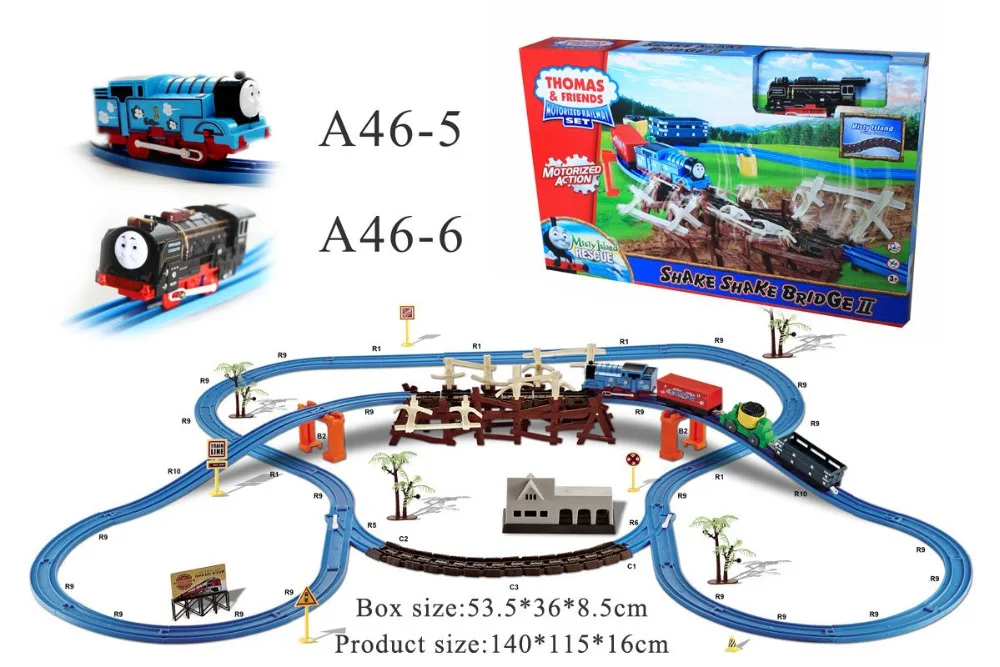 Thom bridge electric rail car DIY car assembling plastic kids toys for children train set brio