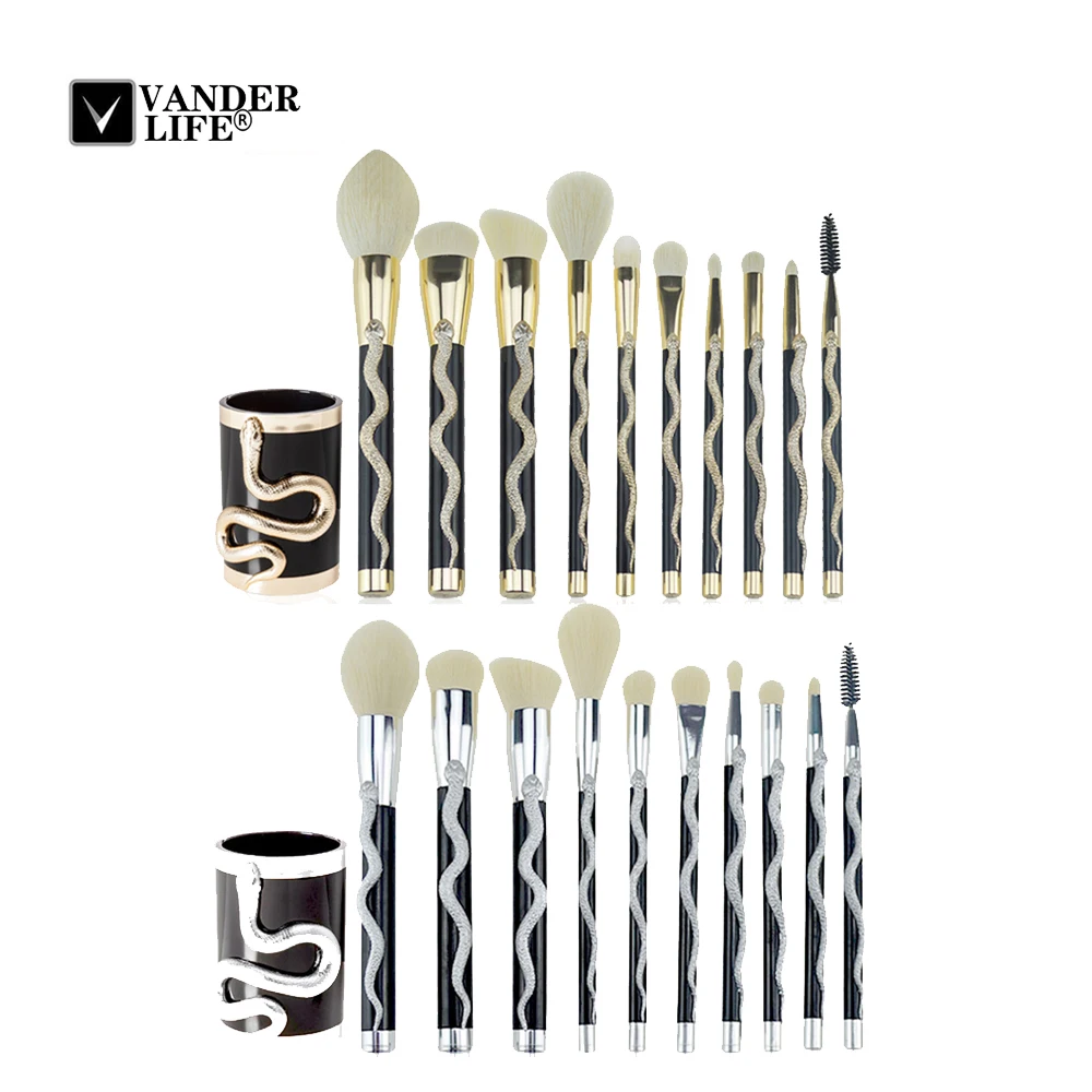 10 Pcs Face Makeup Brush Set Powder Blush Foundation Eye Shadow Brush Soft Hair Cosmetic Brushes + Makeup Brush Bucket 10 Pcs Face Makeup Brush Set Powder Blush Foundation Eye Shadow Brush Soft Hair Cosmetic Brushes + Makeup Brush Bucket