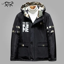 Брендовые зимние мужские парки, модные повседневные мужские куртки и пальто с капюшоном, утолщенная мужская куртка с хлопковой подкладкой и принтом размера плюс 5XL