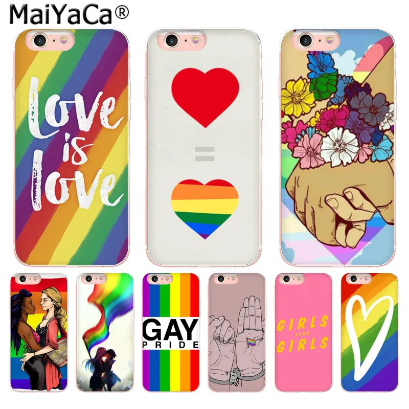 

MaiYaCa Gay Lesbian LGBT Rainbow Pride ART Colorful Cute Phone case for iphone 11 pro 8 7 66S Plus X 5S SE XR XS XS MAX