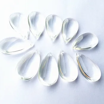 

4pcs 38mm Clear crystal Glass raindrops for chandelier prism parts,crystal hanging pendants for Lighting decoration+Free Rings
