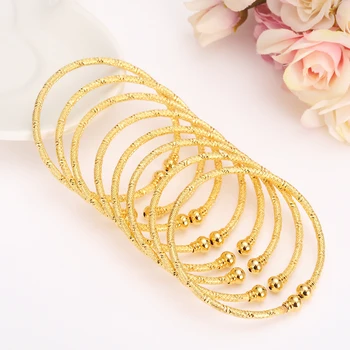 

8pcs big Dubai india women girls cuff Bangle Bracelet for adult african men Bairn Jewelry mideast Arab charms shinning Gift