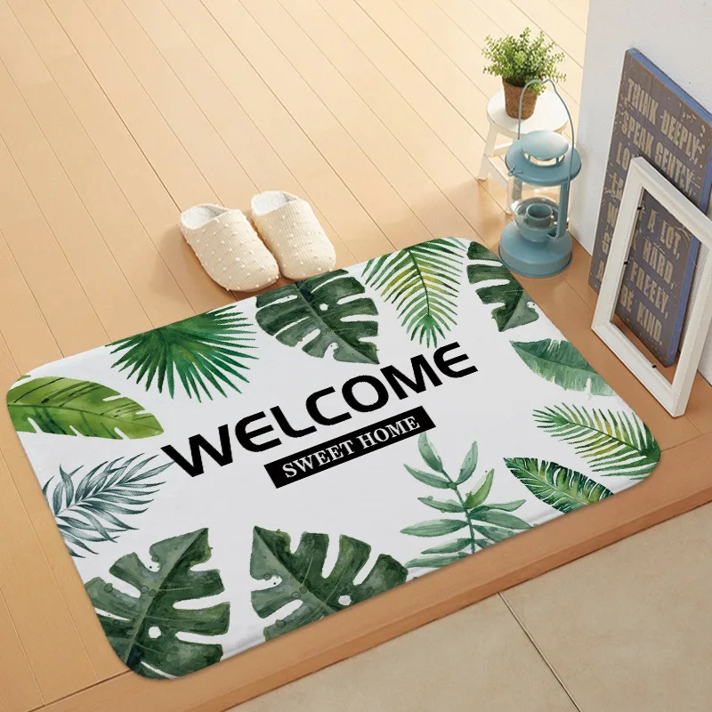 40*60cm New Simple life Green fresh Door Mats Entry Mats Living Room Door Mat Non slip Foot Mats