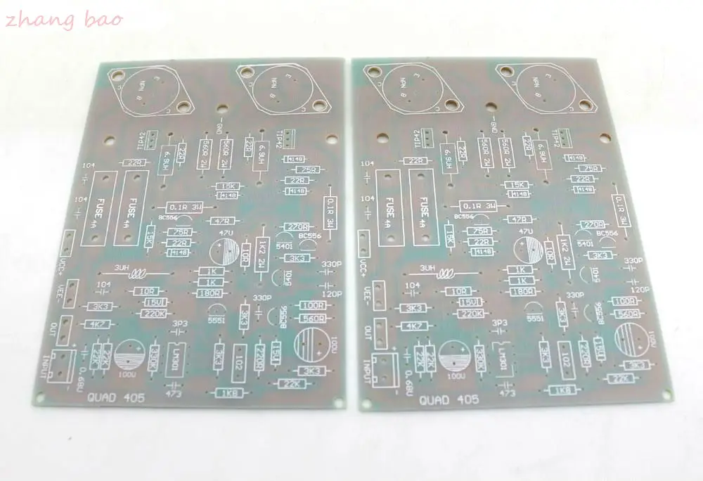 Одна пара Золотой запечатанный QUAD405 клон усилитель платы PCB MJ15024(2 канала