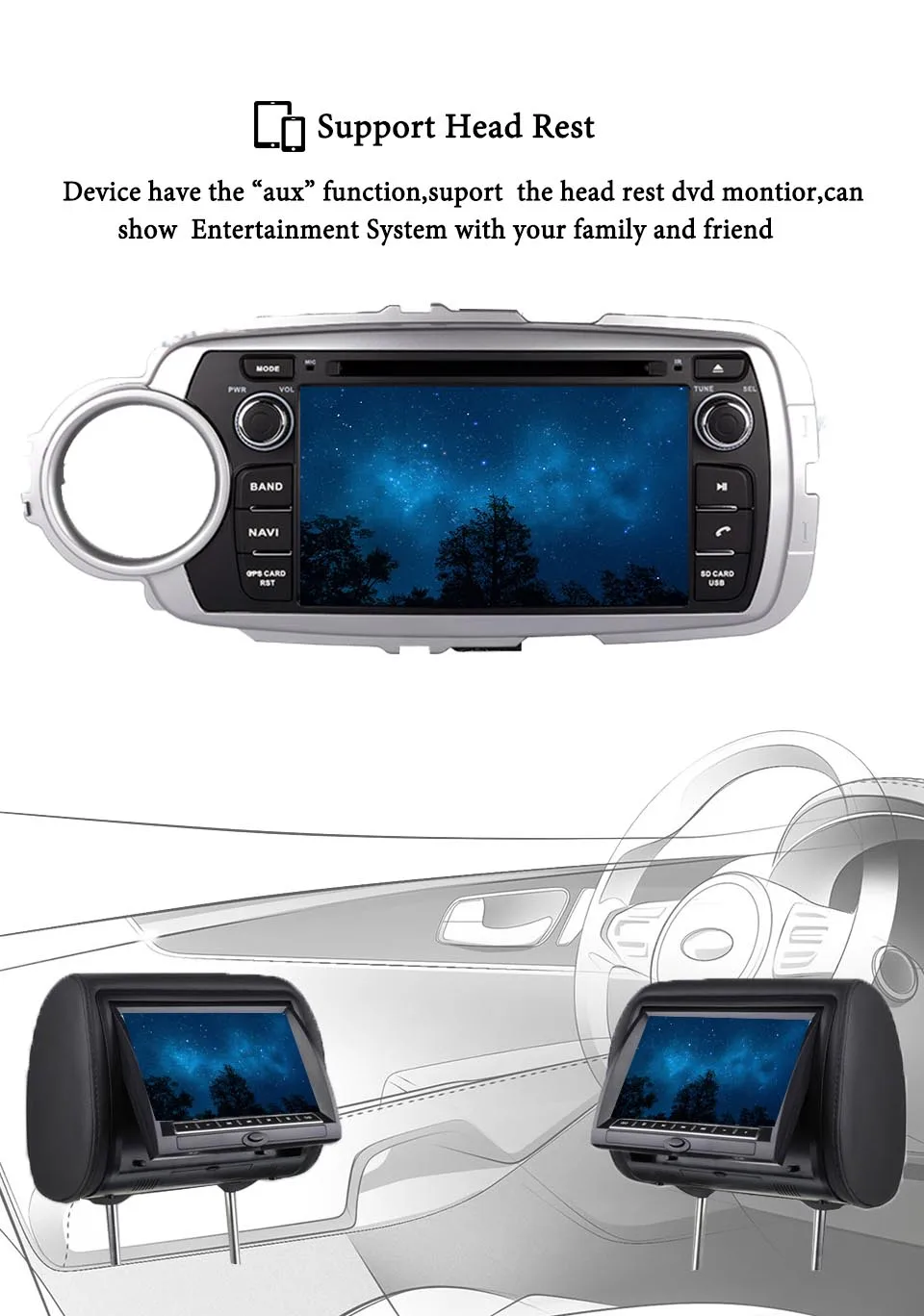 Cheap Android 9.0 8 Core RAM 4GB ROM 64GB Car Stereo Screen Radio For Toyota Yaris 2012-2018 Car DVD Player GPS Navigation Head Unit 12