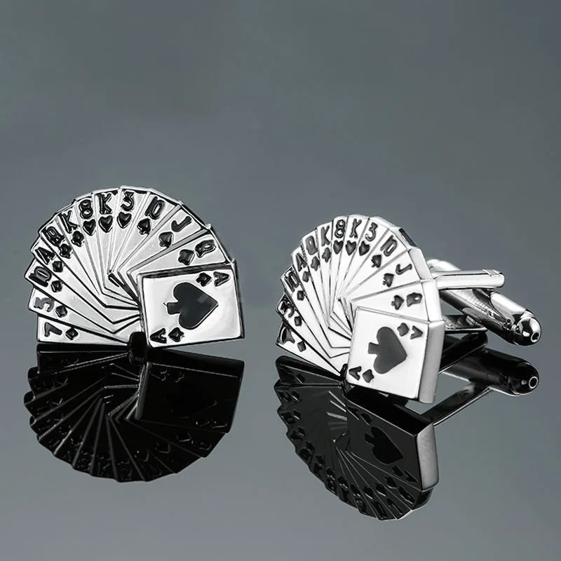 

Novelty Cufflinks High Quality Entertainment Poker French Luxury Cuff Links Designer Brand Jewelry for Men Gifts Copper Products