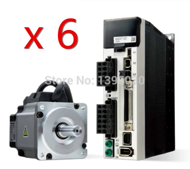 Сервомоторы MHMJ042G1U + MBDKT2510CA1 6 компл./Лот новые 220 В 400 Вт с руководством на
