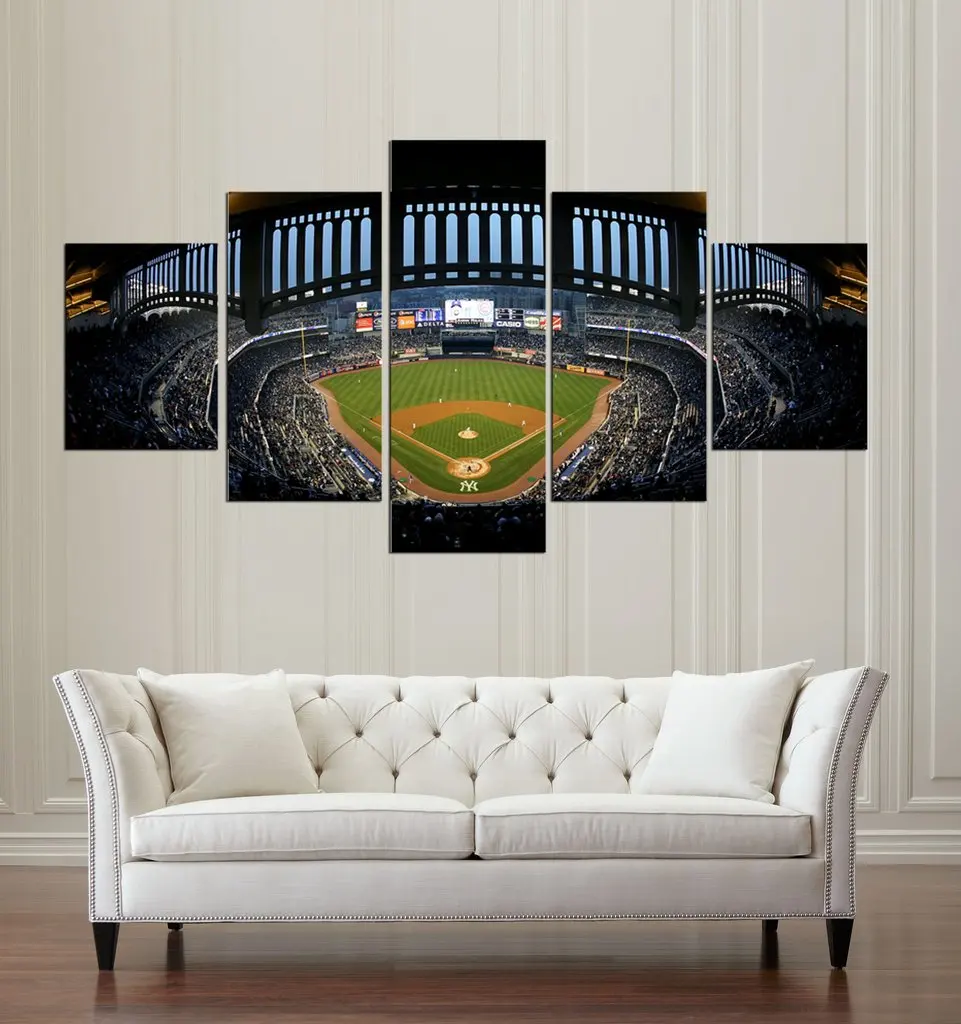 

Modern Home Wall Decoration Canvas Modular Picture Art HD Printed Painting On Canvas 5 Pieces Baseball Stadium For Living Room