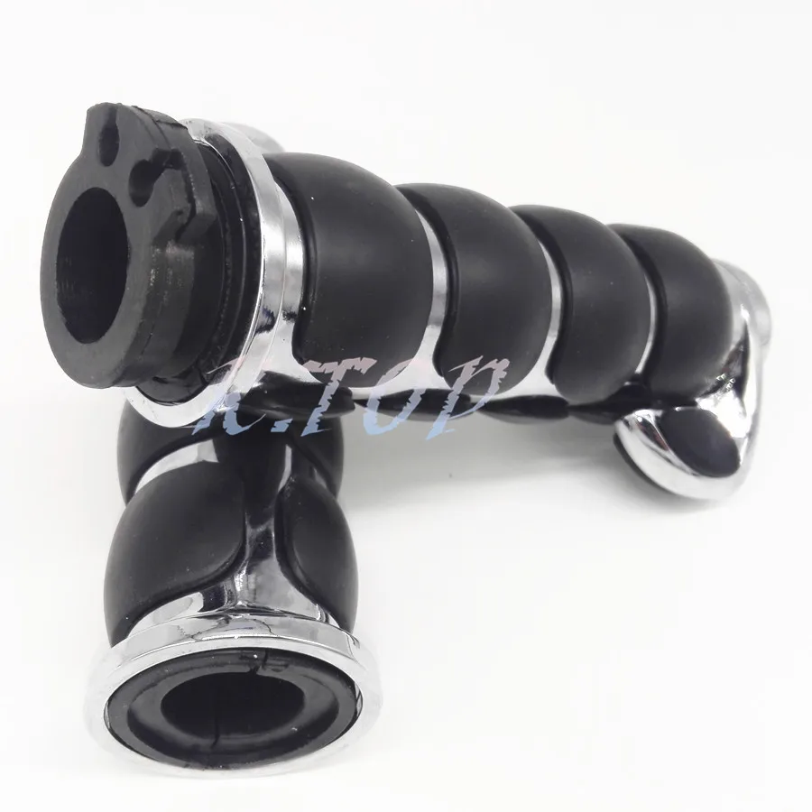 

1 Pair Custom Motorcycle Chrome Billet Aluminum Bar End Cap Hand Grips 1" Handlebar