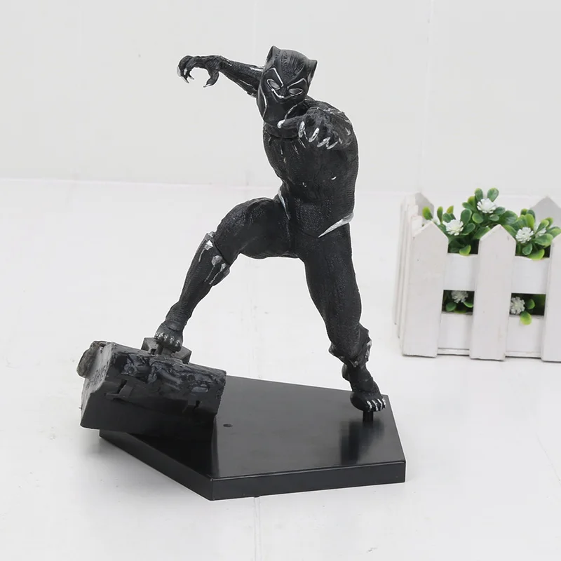 Мстители эндшпиль фигурка танос Железный человек паук Коралл Дэнверс Локи Черная пантера доктор странная статуя ко Железный студии игрушки - Цвет: Black Panther no box