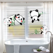Dicor Милая панда креативные жалюзи стеклянная пленка оконная наклейка прозрачная непрозрачная защита конфиденциальности без Gluehome Декор DIY Наклейка Новинка