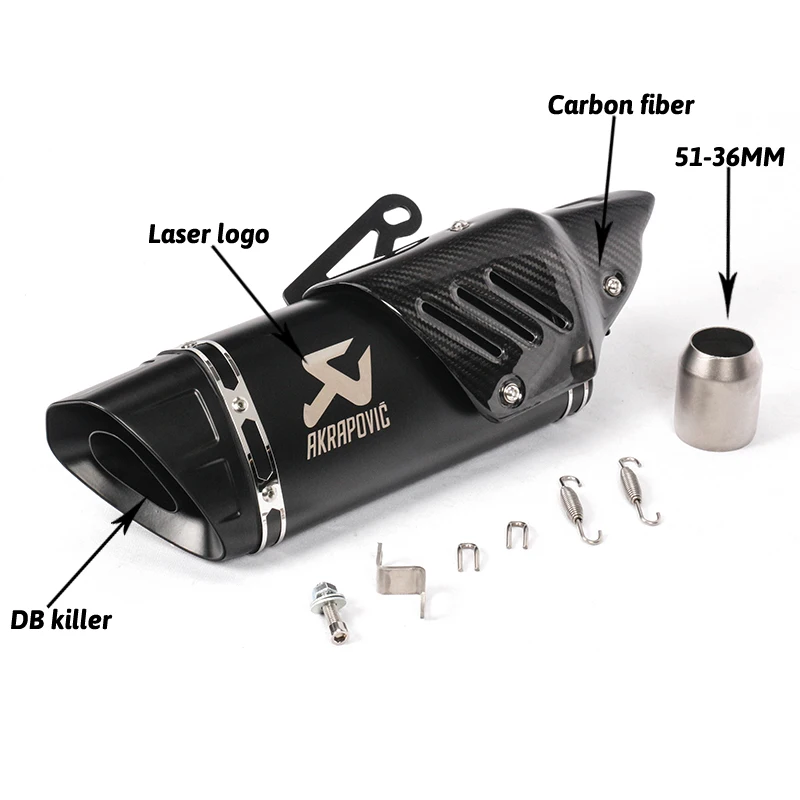 Motocicleta Akrapovic de Escape para R1 R6 R3 Z900 KTM390 K8 modificado Uiversal moto láser Scooter de silenciador de La etiqueta engomada