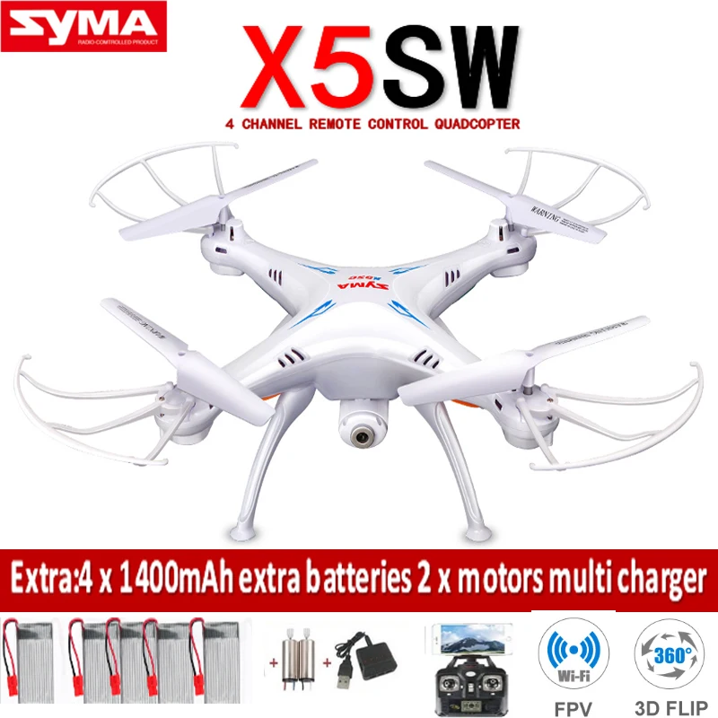 Дрон SYMA X5SW FPV с Wi-Fi камерой в режиме реального времени Радиоуправляемый
