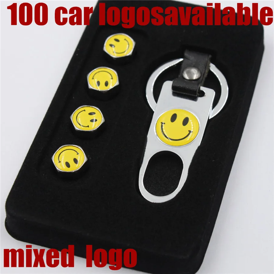 

300 Logos Available Silver Color Car Wheel Anti Dust Tire Valve Stem Cap With Spanner Auto Emblem Vehicle Badge CNYOWO