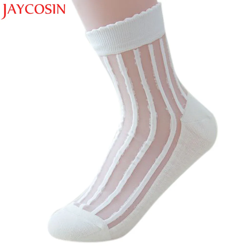 Hosiery socks Ultrathin Stripe women sexy new compression sock ankle