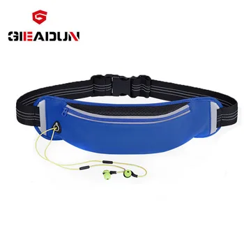 

Single mouth waterproof sports waist pack multi function outdoor waist pocket reflective pocket
