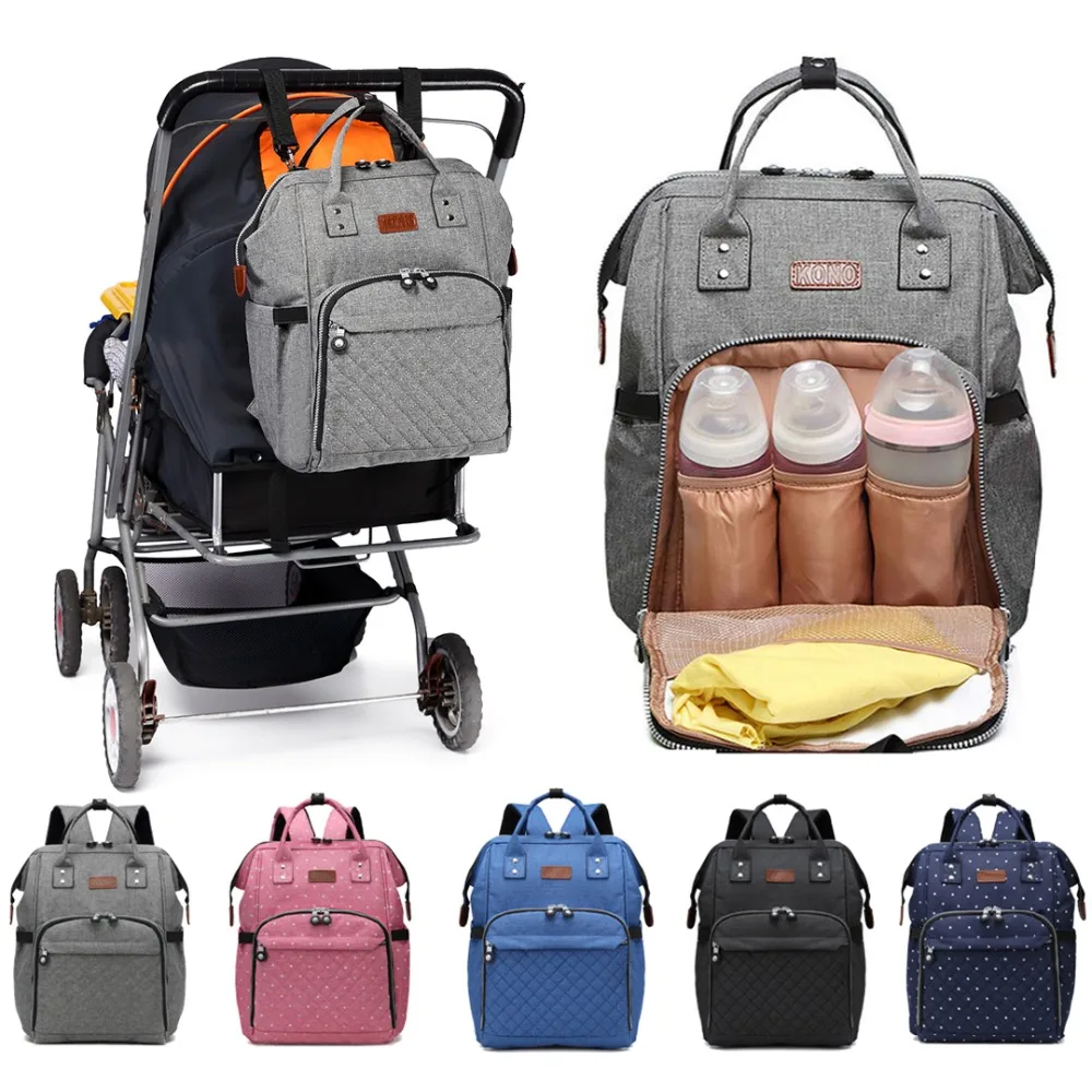 KONO Baby Changing Bag Diaper Nappy Bags Travel Backpack Large Capacity