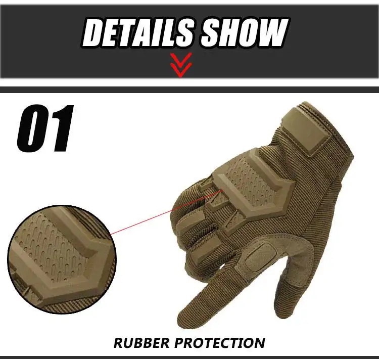 Tela de Toque Táticas dos Homens do Exército Luvas de Ginásio Luvas Esportes Forças Especiais Militares Dedo Cheio Antiderrapante Motocycle Bicicleta 8 Hiking Gloves