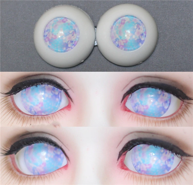 

BJD Doll accessories bjd eyes Acrylic Blue-purple DIY flower eyeballs 12mm 14mm 16mm 18mm 20mm for BJD/SD Doll