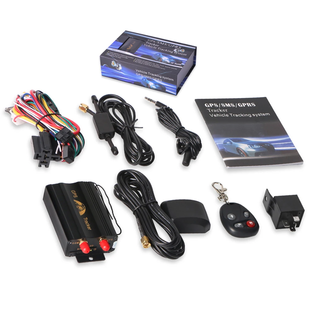 TK103B GPS Tracker Car Cut Off Oil GPS Tracker Locator Tracking Device Crawler Retainer GSM Voice Monitor Shock Alarm Free APP